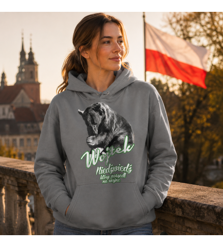 Damska bluza z kapturem NIEDŹWIEDŹ WOJTEK